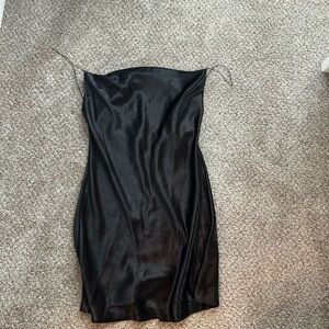 Black silk dress